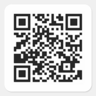 Qr Code RickRoll Gif Quadratischer Aufkleber