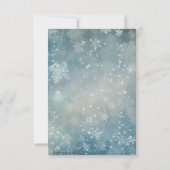 QR-Code: Romantischer Snow Blue & White Sparkle RSVP Karte (Rückseite)