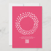 QR-Code Rosa Bat Mitzvah Foto Sternexplosion Fett Einladung (Rückseite)