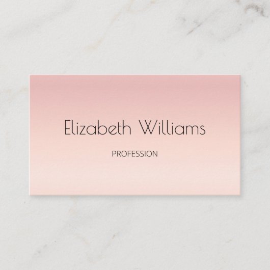 QR-Code | Rosa Blush Gradient Visitenkarte (Vorderseite)