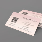 QR-Code | Rosa Blush Gradient Visitenkarte