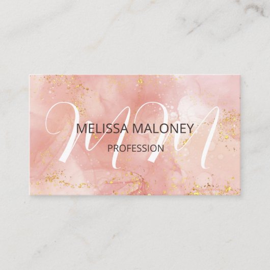 QR-Code | Rosa Farbtinte Visitenkarte (Vorderseite)