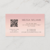 QR-Code | Rosa Farbverlauf Visitenkarte (Rückseite)
