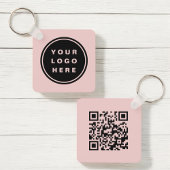 QR-Code Rosa Firmenlogo Werbung Schlüsselanhänger