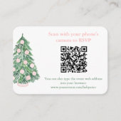 QR-Code Rosa grüne Weihnachtsbäume UAWG oder Regis Begleitkarte (Vorderseite)
