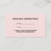 QR-Code Rosa Nagelsalon Maniküre Terminkarte (Rückseite)