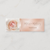 QR-Code Rosa Rose | Rose Gold Mini Visitenkarte (Vorderseite)