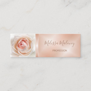 QR-Code Rosa Rose   Rose Gold Mini Visitenkarte