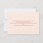 QR Code Rosa Streifen Blumenzange QR UAWG RSVP Karte (Rückseite)