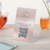 QR-Code | Rose des kontaktlosen Scan-Menü-Logos Go Sockelschild (In SItu)