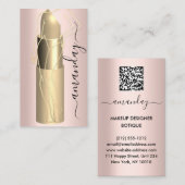 QR-Code-Rose für berufliches Makeup-Body-Lipstick Visitenkarte (Vorne/Hinten)