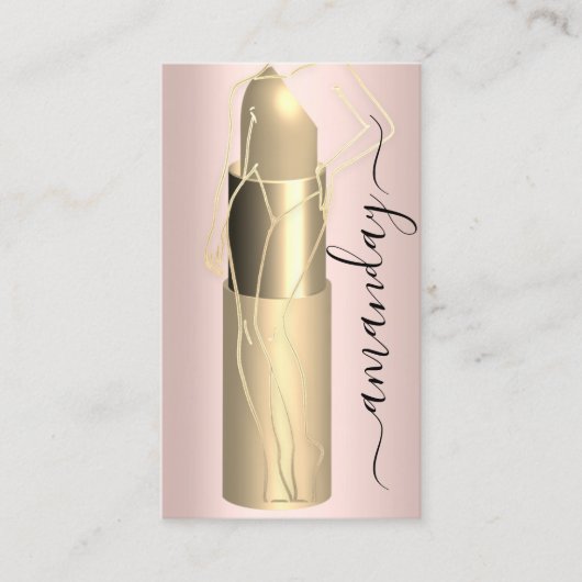 QR-Code-Rose für berufliches Makeup-Body-Lipstick Visitenkarte (Vorderseite)