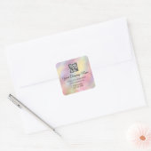 QR-Code-Rose für den Online-Shop mit eigenem Logo Quadratischer Aufkleber (Umschlag)