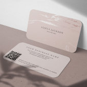 QR CODE Rose Gold silberfarbene Metallic scannen Visitenkarte