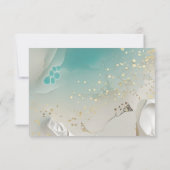 QR Code RSVP | Ethereal Shoreline Teal Ocean Save The Date (Rückseite)