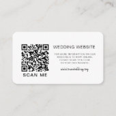 QR-Code RSVP Hochzeits-Website Foto Begleitkarte (Vorderseite)