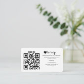 QR-Code RSVP Hochzeitswebsite Einfache Fotoantwort Begleitkarte (Stehend Vorderseite)