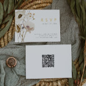 QR-Code-RSVP-Karte der Whimsistischen Wildblume RSVP Karte