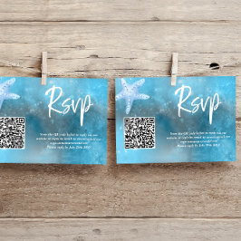 QR-Code RSVP-Karte für Hochzeitssommer RSVP Karte