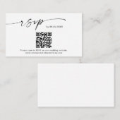 QR-Code RSVP-Karte | Modernes Minimalistisches Hoc Mitteilungskarte (Vorne/Hinten)