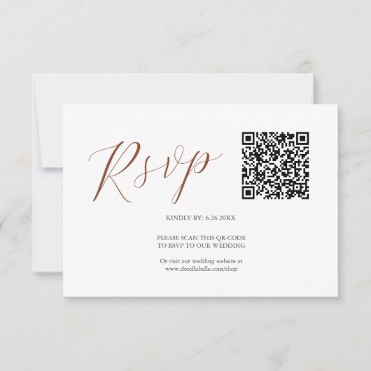 QR-Code RSVP-Karten Einfach RSVP Karte (Vorderseite)