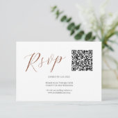 QR-Code RSVP-Karten Einfach RSVP Karte (Stehend Vorderseite)