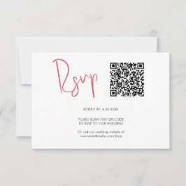QR-Code RSVP-Karten Rot RSVP Karte