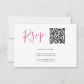 QR-Code RSVP-Karten Vibranntrosa RSVP Karte (Vorderseite)