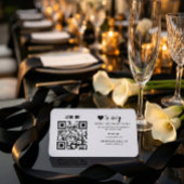 QR Code RSVP Wedding Website Simple Photo Response Begleitkarte