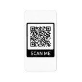 QR-Code-Rückgabezeichen Adressaufkleber (Vorne)