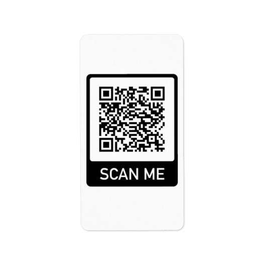 QR-Code-Rückgabezeichen Adressaufkleber (Vorne)