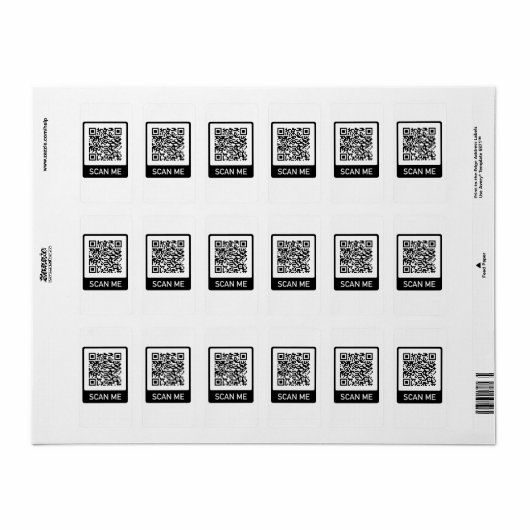 QR-Code-Rückgabezeichen Adressaufkleber (Vorne)