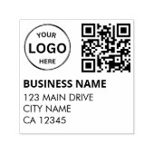 QR-Code-Rücksendeadresse Berufliches Logo Permastempel (Design)