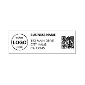 QR-Code-Rücksendeadresse Berufliches Logo Permastempel (Design)