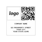 QR-Code-Rücksendeadresse Gummistempel (Prägung)