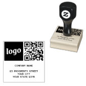 QR-Code-Rücksendeadresse Gummistempel (Stempel)