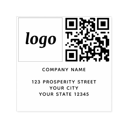 QR-Code-Rücksendeadresse Permastempel (Design)