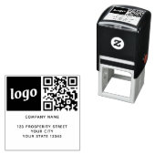 QR-Code-Rücksendeadresse Permastempel (Beispiel)