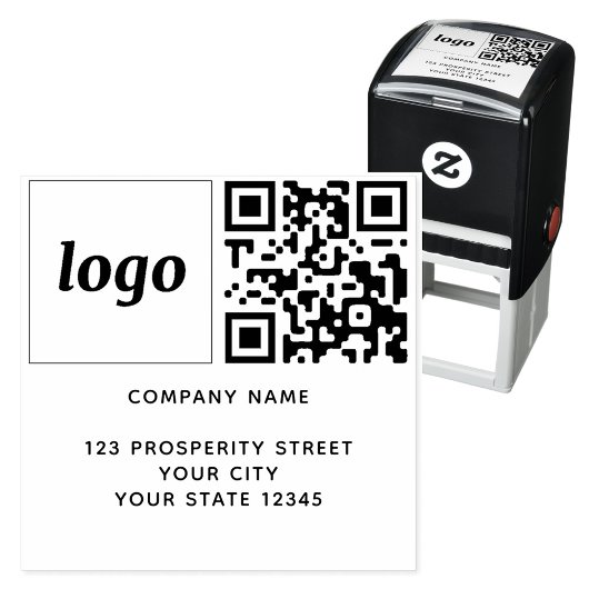 QR-Code-Rücksendeadresse Permastempel