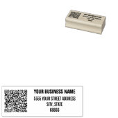 QR-Code Rücksendeadresse Personalisierte Briefmark Gummistempel (Stempel)