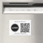 QR-Code Runde Logo Unternehmen Großunternehmen Magnet (In Situ (Geschirrspüler))