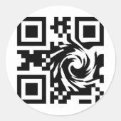 QR-Code Runder Aufkleber (Vorderseite)