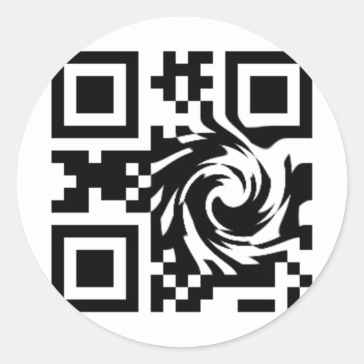 QR-Code Runder Aufkleber (Vorderseite)