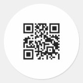 QR-Code Runder Aufkleber (Vorderseite)