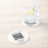 QR-Code Runder Pappuntersetzer (Vor Ort)