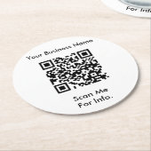 QR-Code Runder Pappuntersetzer (Angewinkelt)