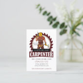 QR Code Rustic Carpenter Tools Woodworker Vertikal Visitenkarte (Stehend Vorderseite)