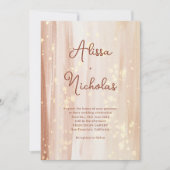 QR Code Rustic Terracotta Gold Wasserfarbenhochzei Einladung (Vorderseite)