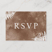 Qr Code Rustic Watercolor Wild Fern UAWG Begleitkarte (Rückseite)