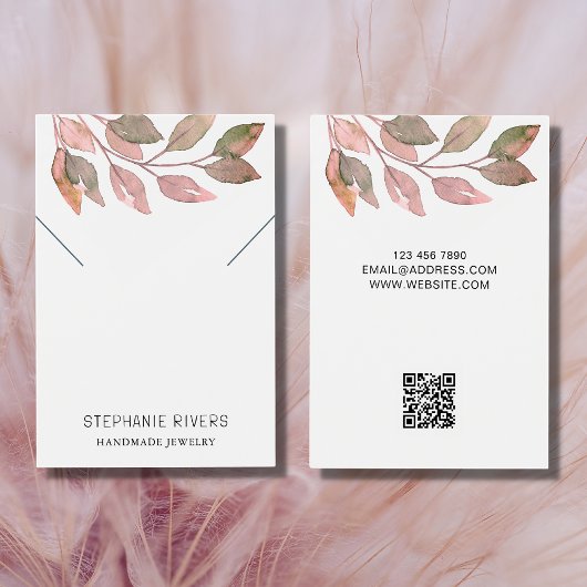 QR-Code Rustikale Aquarellfarbenketten-Display-Kar